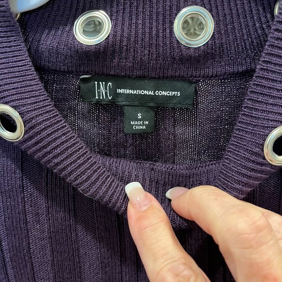 INC International Concepts Ribbed Long Sleeve Sweater NWT Size S - Picture 2 of 5